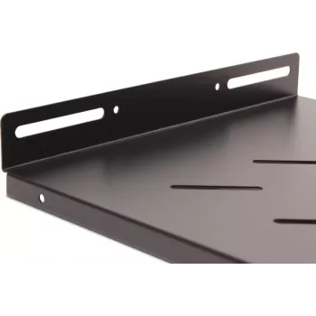 Getfort 45cm 19 inch 1U Festes Regal für Rack-Schrank - Schwarz