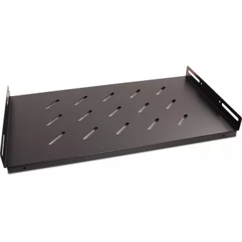 Getfort 45cm 19 inch 1U Festes Regal für Rack-Schrank - Schwarz