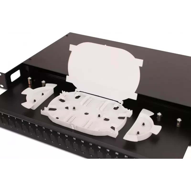 GETFORT GF-FO01-SX 1U 19-Zoll 24xSC Simplex Glasfaser-Patchpanel mit Spleißkassette