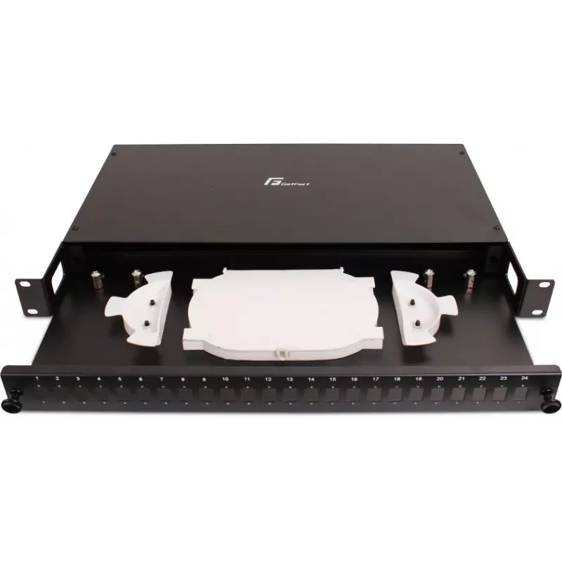 GETFORT GF-FO01-SX 1U 19-Zoll 24xSC Simplex Glasfaser-Patchpanel mit Spleißkassette