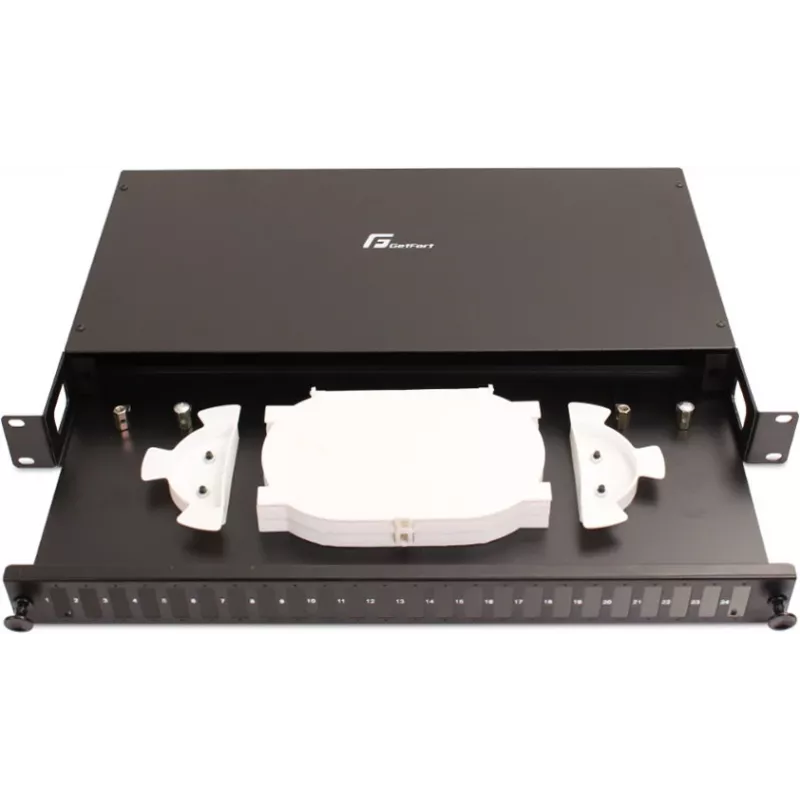 GETFORT GF-FO01-DX 1U 19-Zoll 24xSC Duplex Glasfaser-Patchpanel mit Schublade