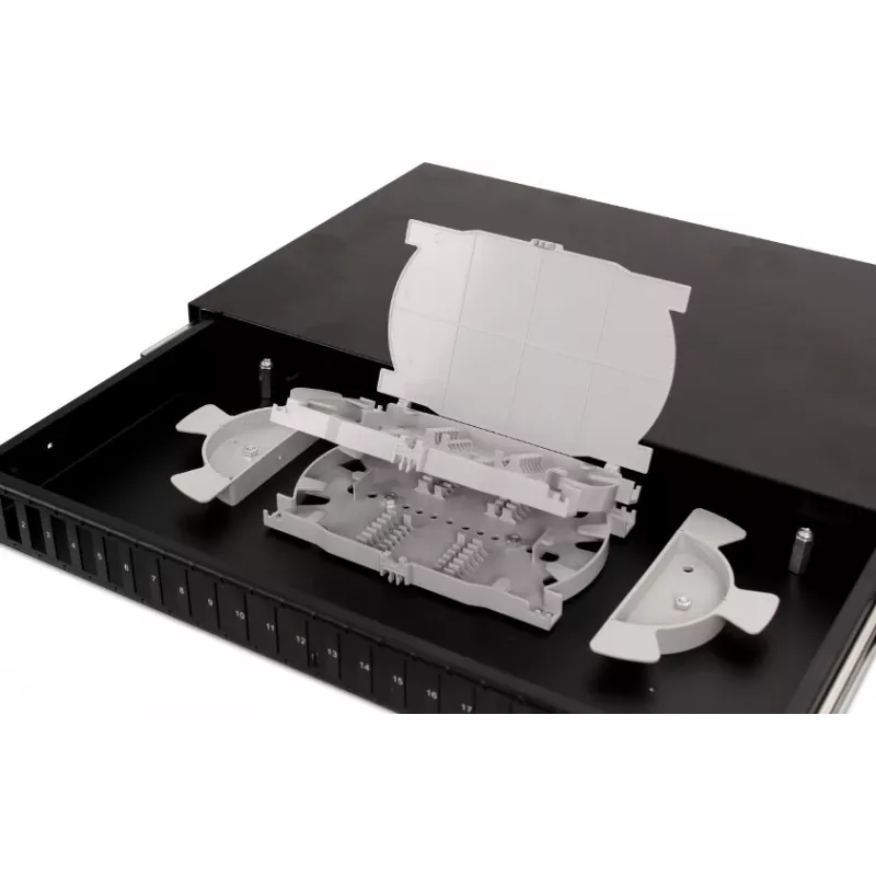 GETFORT GF-FO02-DX 1U 19 Zoll 24xSC Duplex Glasfaser-Patchpanel mit Schubladen