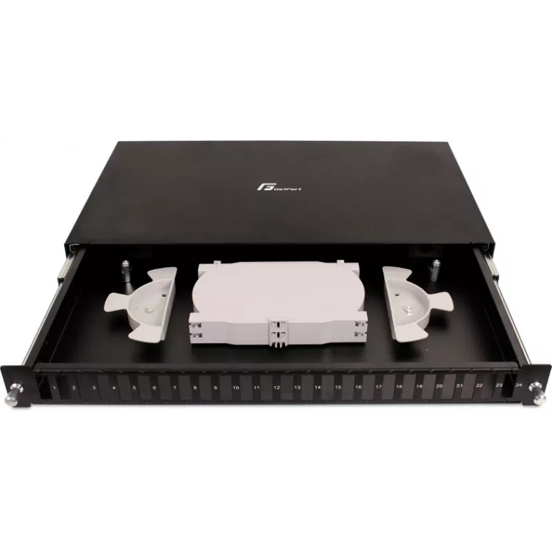 GETFORT GF-FO02-DX 1U 19 Zoll 24xSC Duplex Glasfaser-Patchpanel mit Schubladen