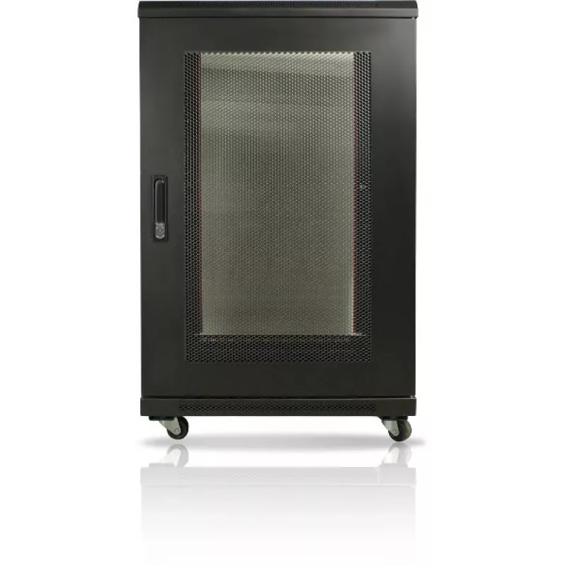 GETFORT 19-Zoll 15U Standschrank 600x800 mm Schwarz