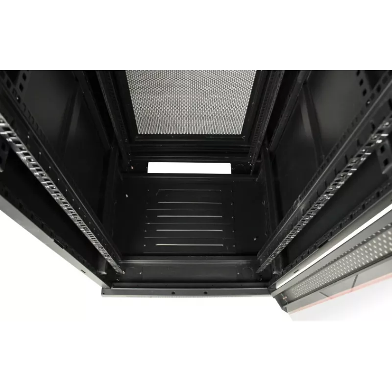GETFORT 19 Zoll 22U 600x600 Standschrank Schwarz