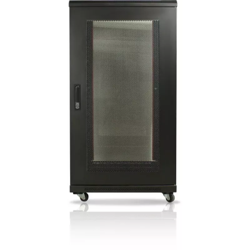 GETFORT 19 Zoll 22U 600x600 Standschrank Schwarz