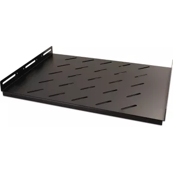 Getfort 60cm festes Regal für Schrankgehäuse 1U 19 Zoll Schwarz 50kg