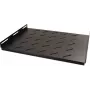 Getfort 60cm festes Regal für Schrankgehäuse 1U 19 Zoll Schwarz 50kg