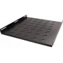 Getfort Festes Rackregal 19 inch 1U 800mm Tiefe 50kg Tragfähigkeit Schwarz