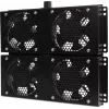 Getfort GF-FAN4 2U 19-Zoll Rack-Montage Lüfterpanel mit 4 Lüftern, 120mm, 230V, Schwarz