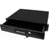 GETFORT GF-2U-drawer 2U Rack-Schublade - 19-Zoll Stahl, Schwarz, abschließbar, 25 kg Tragfähigkeit