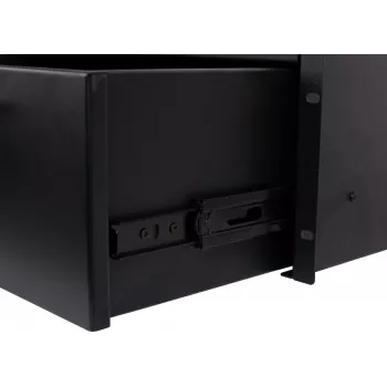 Getfort GF-4U-drawer 4U Rack-Schublade - 19-Zoll Einschubschublade mit Schloss, Schwarz