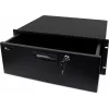 Getfort GF-4U-drawer 4U Rack-Schublade - 19-Zoll Einschubschublade mit Schloss, Schwarz