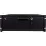 Getfort GF-4U-drawer 4U Rack-Schublade - 19-Zoll Einschubschublade mit Schloss, Schwarz