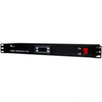 Getfort GF-TR 1U Rack Thermostat, Digital, 19-Zoll, Schwarz
