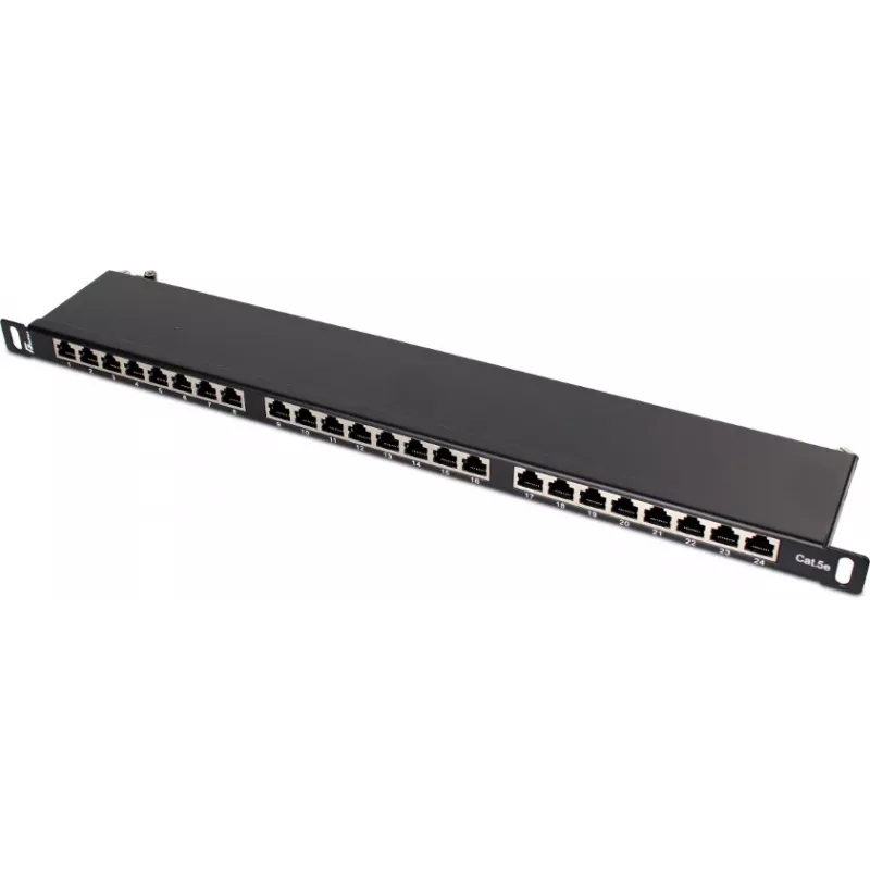 Patch Panel FTP Cat.5e 24 Port 0.5U Schwarz GETFORT PGF-5EFTP24-B8