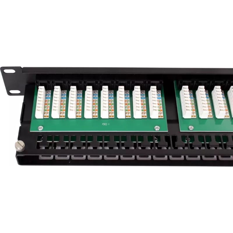 GETFORT PGF-5EUTP48-B9 Patch Panel UTP Cat.5e 48 Port 2U 19 inch Rackmount Schwarz