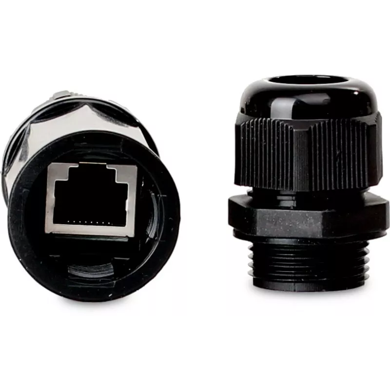 GETFORT Cat.5e RJ45 Kupplung, Buchse-Buchse, Outdoor, IP67, geschirmt, Schwarz