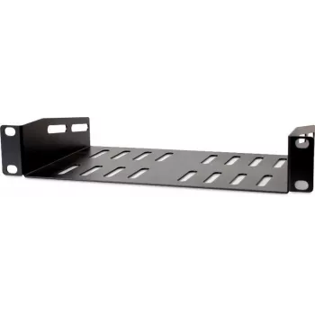 Getfort HGF-30H-WB 10-Zoll 1U Festes Regal für Schrankgehäuse, Schwarz, 150 mm Tiefe, 10 kg Tragfähigkeit