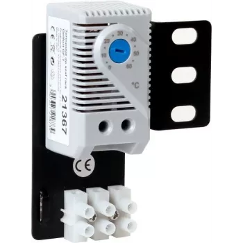 GETFORT GF-T Rack Fan Thermostat, 230V AC, 0-60°C, DIN Rail, RAL 7035