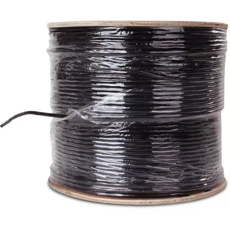 GETFORT Cat.6 U/UTP Outdoor UV-resistentes Dry Copper Patchkabel 305m Schwarz