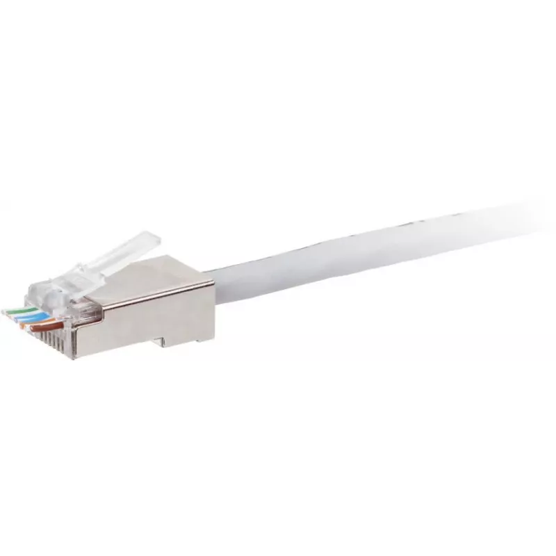 GETFORT RJ45 Cat.6 Shielded Pass-Through Connector 8P8C 100-Pack Transparent