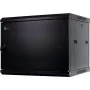 GETFORT 19 inch CALI 9U 600x450 Wandgehäuse mit Stahltür, Schwarz (RAL 9005)