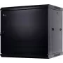 GETFORT 19 inch Wandgehäuse 12U 600x600 mm Stahltür Schwarz