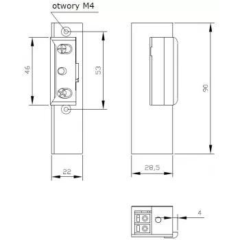 ELEKTRA-PLUS Elektrischer Türöffner R3 mit Memory, ohne mechanische Blockierung, links, 12V AC/DC, Fail-Secure