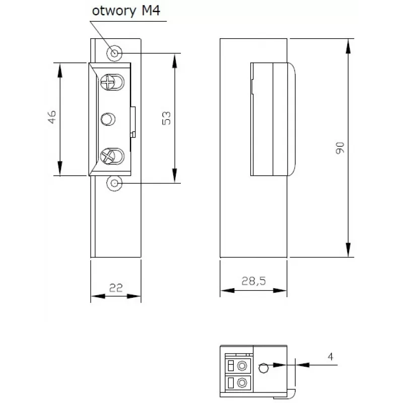 ELEKTRA-PLUS Elektro-Türöffner R3 Links Fail-Secure mit Memory und mechanischer Blockade