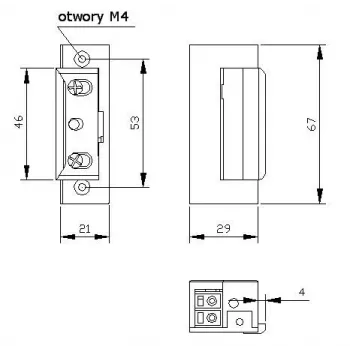 ELEKTRA-PLUS Elektrischer Türöffner R4 mit Memory und mechanischer Blockade symmetrisch 24V 7544