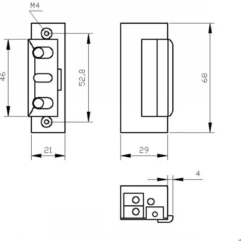 ELEKTRA-PLUS R4-24.10 Symmetrischer elektromagnetischer Türhalter 24V 3000N