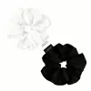 GLOV Satin Scrunchies Haargummis Medium Champagner/Schwarz 2 Stück