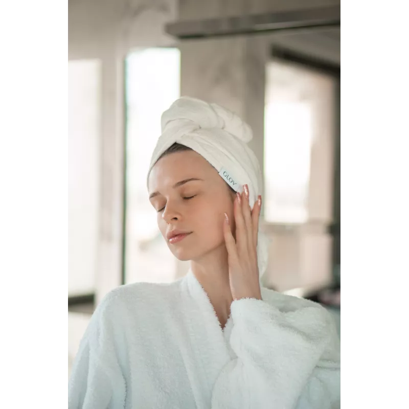GLOV HydroWeave Twister Ultra-Absorbent Hair Drying Turban - Weiß