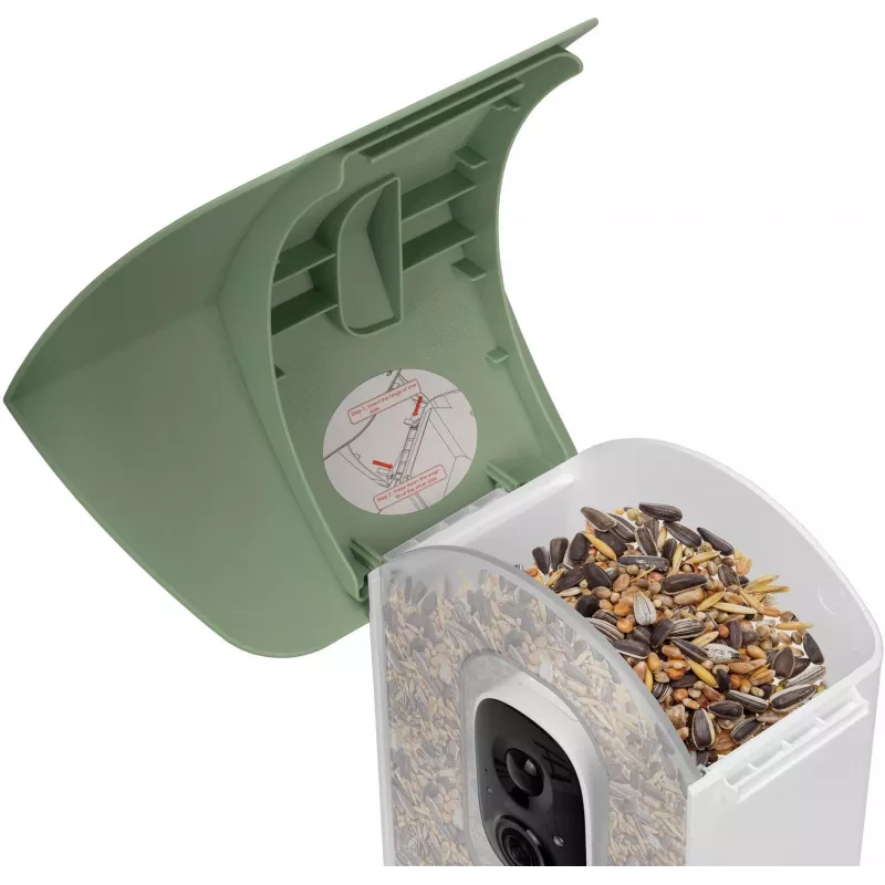 Redleaf RD001 Vogelhaus-Kamera mit 2K-Auflösung, 160° Weitwinkel, Nachtsicht, Wi-Fi, PIR-Bewegungserkennung, KI-Vogelerkennung, Zwei-Wege-Audio, IP65, 2,5 l Fassungsvermögen
