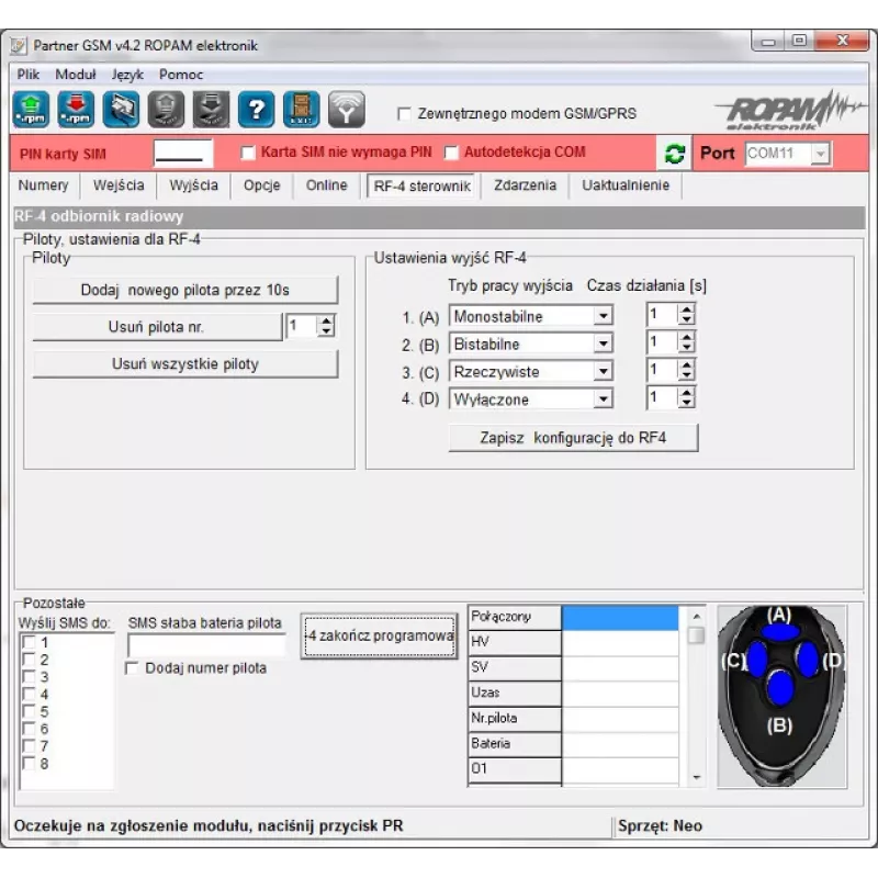 ROPAM RF-4C-2K Funkfernsteuerungsset mit 2 Sendern