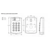 ROGER SL2000F Kombinationsschloss - Standalone Digitaltastatur mit hinterleuchteten Metalltasten, IP65, 250 Benutzer