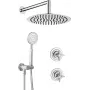 DEANTE Unterputz-Duschset Arnika Chrom 2-Ausgänge runder Regenduschkopf 250mm