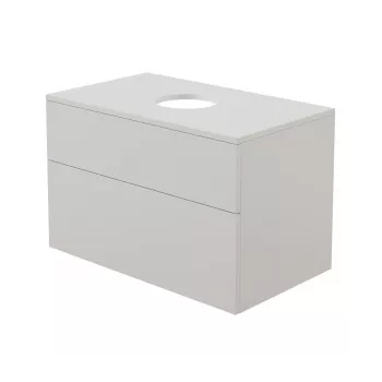 DEANTE CREA Waschtischunterschrank mit Waschtischplatte 600x450x570 mm Weiß MDF/Keramik