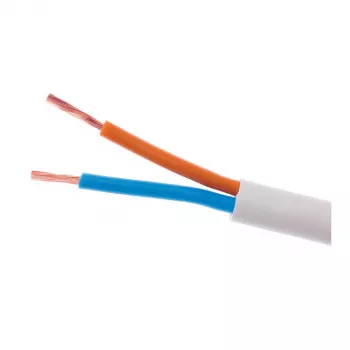 ELEKTROKABEL OMY 2x1mm² H03VV-F Elektrokabel Weiß 100m