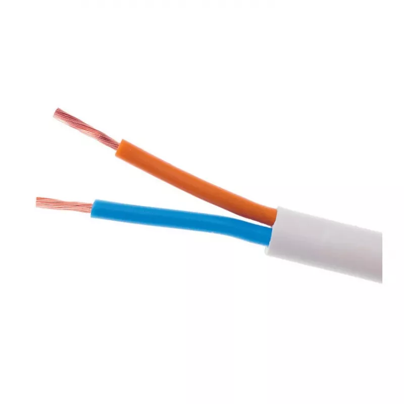ELEKTROKABEL OMY 2x1mm² H03VV-F Elektrokabel Weiß 100m