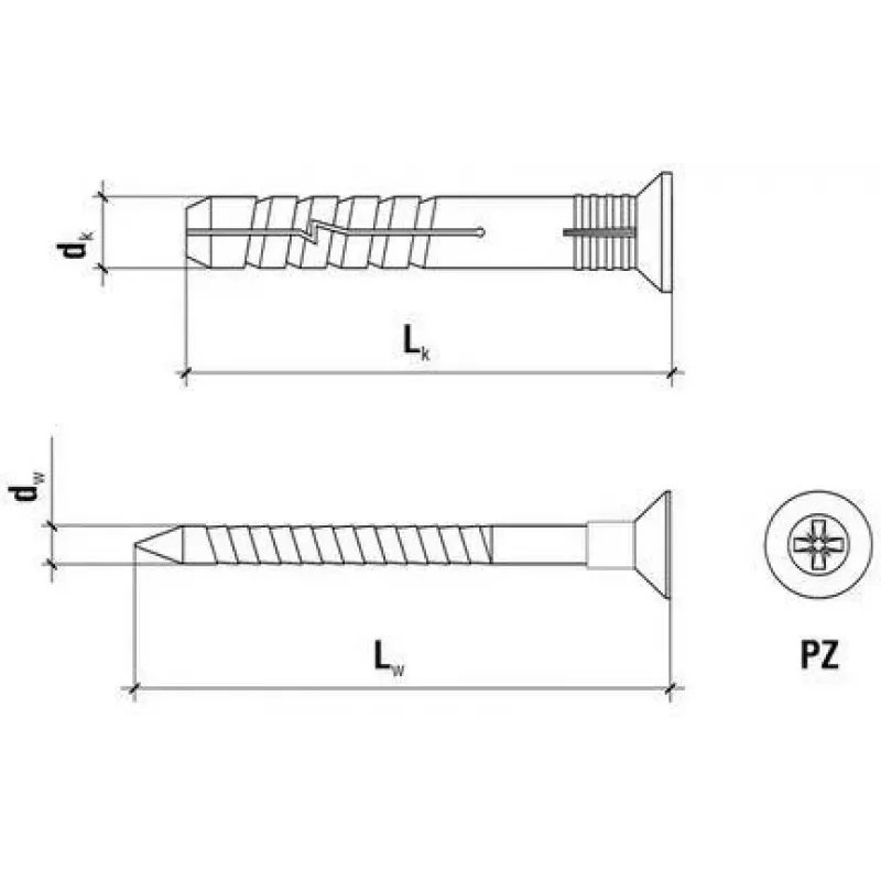 WKRĘT-MET Rapid Mounting Dübel SM-06040 6 x 40 mm 200 Stück