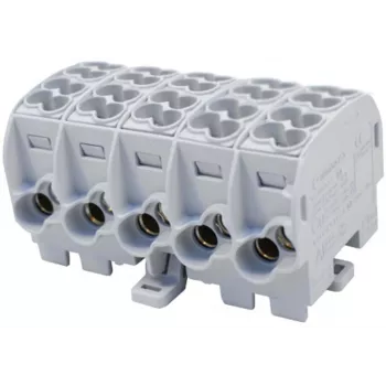 SIMET SIMBLOCK SCB 25-5X Verteilerblock Al/Cu 1x25mm² Eingang 5x1,5-16mm² Ausgang Grau