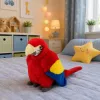 LEAN TOYS Plüschpapagei Ara Exotischer Vogel Maskottchen Kuscheltier Rot 24 cm