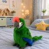 LEAN TOYS Plüschpapagei Ara Exotischer Vogel Maskottchen Kuscheltier Grün 24 cm
