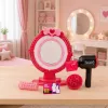 LEAN TOYS Haarstyling-Set mit Föhn, Spiegel, Lichtern, Geräuschen und Zubehör