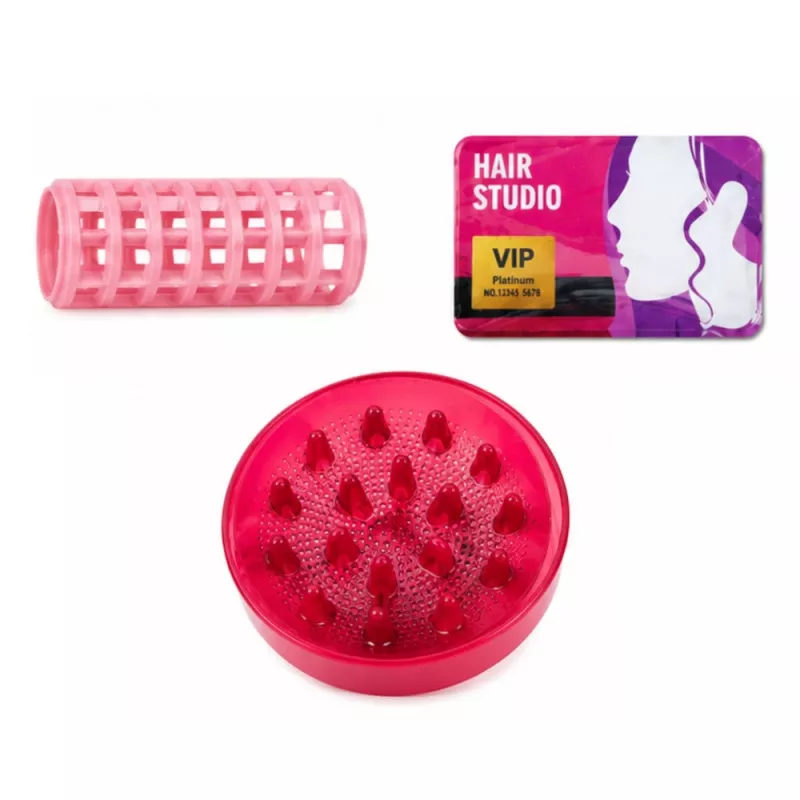 LEAN TOYS Haarstyling-Set mit Föhn, Spiegel, Lichtern, Geräuschen und Zubehör