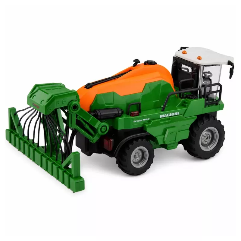 LEAN TOYS Mähdrescher mit Sprühfunktion, Lichter, Geräusche, 1:24