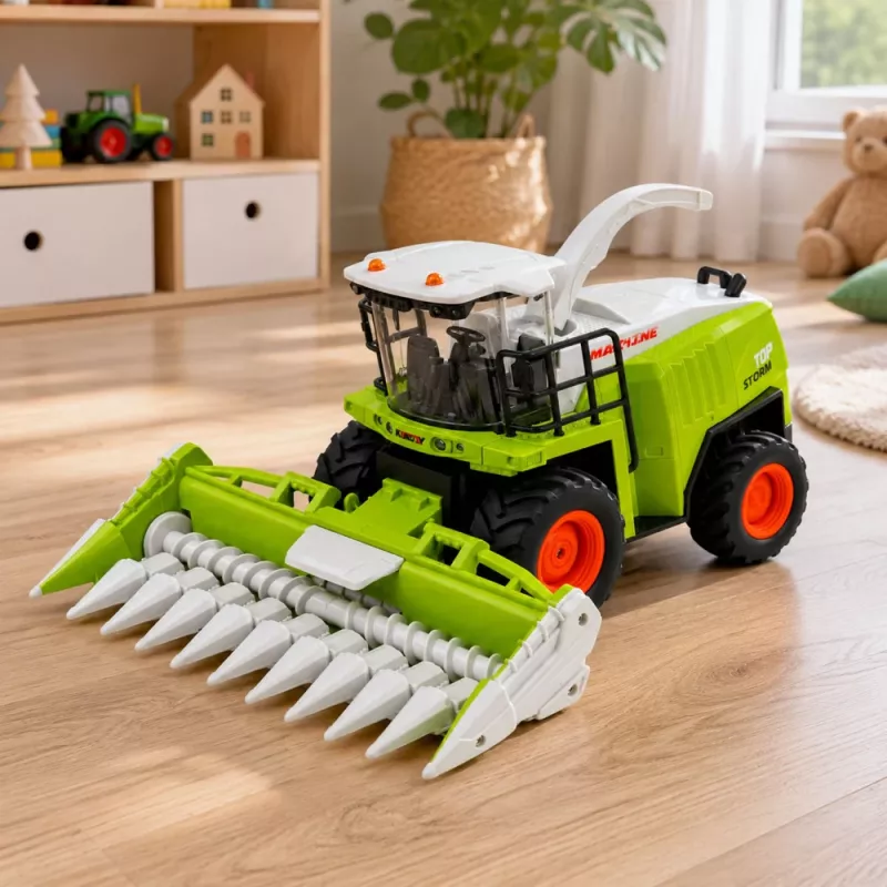 LEAN TOYS Fernbedienung Maiserntemaschine mit Licht und Sound 1:24
