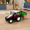 LEAN TOYS RC-Fernlenk-Traktor mit Sämaschine, Licht, Rot, 1:24